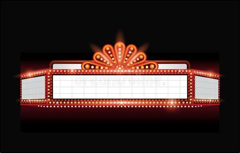 Brightly Vector Theater Glowing Retro Cinema Neon Sign Stock Vector ...