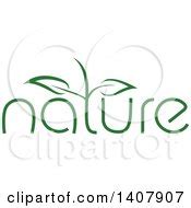 Clipart of a Background of Long Green Leaves and Text Space - Royalty Free Vector Illustration ...