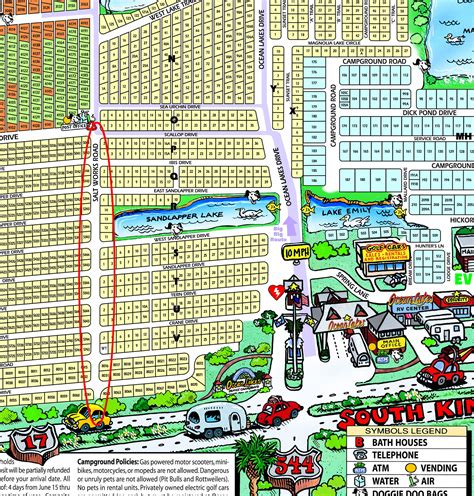 Ocean Lakes Campground Map - Wisconsin State Parks Map