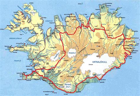 Mapa Carreteras Islandia | Mapa