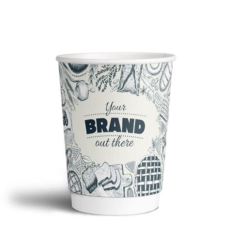 12 oz Regular Double Wall Paper Cups - Cup Print