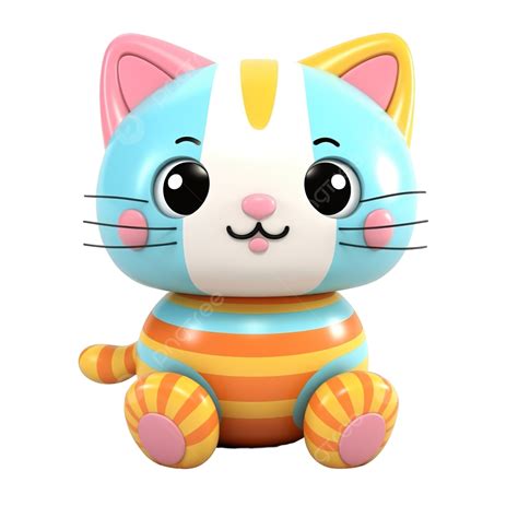 Cute Cat Toys 3d Rendering, Funny, Kitty, Cat PNG Transparent Image and Clipart for Free Download