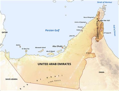 Uae Map : Uae Road Map showing different cities and town of UAE and ...