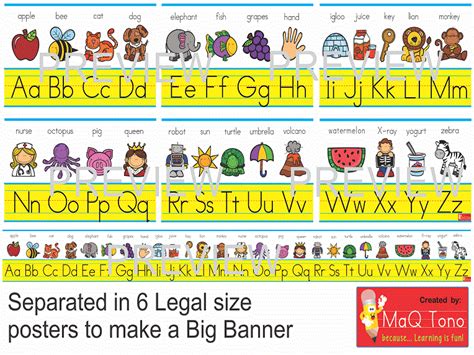 Classroom Decoration ABC Alphabet Banner sign | Teaching Resources