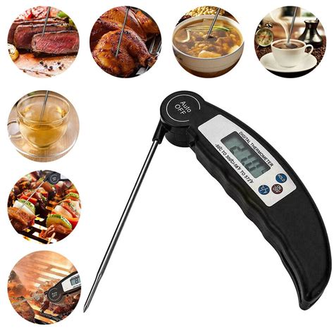 Digital Instant Read Meat Thermometer with Long Probe -Kitchen Cooking ...