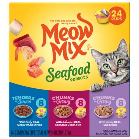 Meow Mix® Seafood Selects Variety Pack Wet Cat Food, 24 ct / 2.75 oz ...