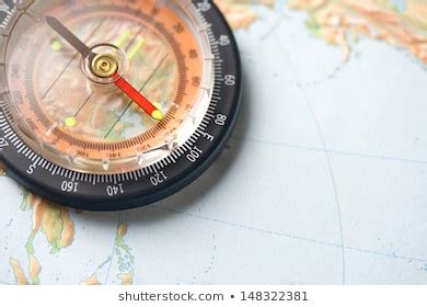 Compass On Map Background Stock Photo 148322381 | Shutterstock