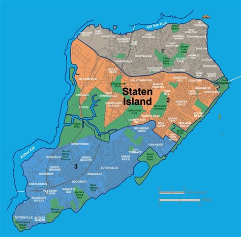 Map of Staten Island neighborhoods