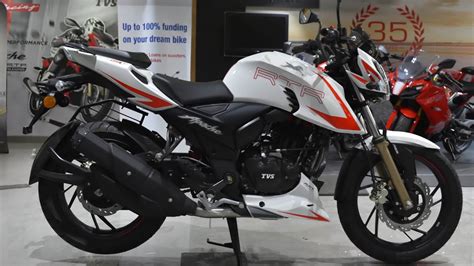 2019 TVS Apache RTR 200 4V | Race Edition 2.0 | White Red color | Specifications | Price ...