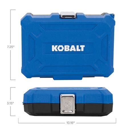 Kobalt 50-Piece Standard (SAE) and Metric Polished Chrome Mechanics Tool Set with Hard Case ...