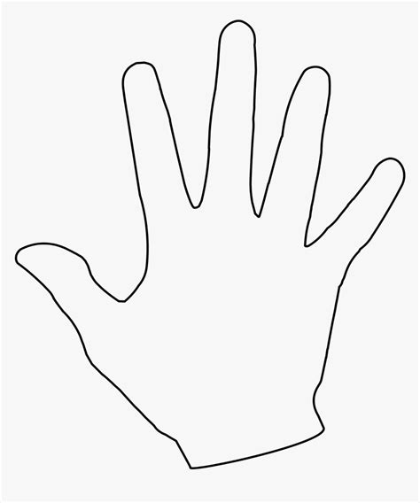 Finger Clipart Back Hand - Transparent Background Hand Outline Png, Png Download , Transparent ...