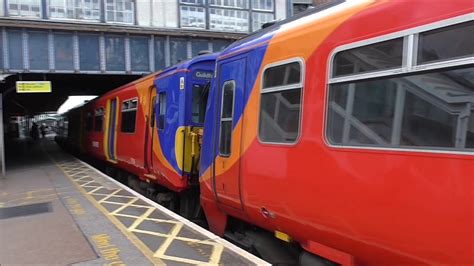 10 Car SWT Class 456 + Class 455 Combo at Clapham Junction 2017 - YouTube