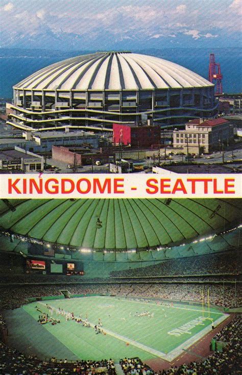 Kingdome - Seattle. Seattle Seahawks on the field. Photo courtesy Drive ...