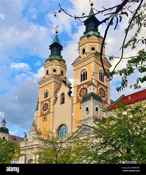 Cathedral of Brixen. The main facade Stock Photo - Alamy