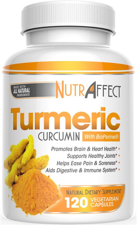 Turmeric Curcumin Capsules with Bioperine (Black Pepper Extract) - Pure Anti-Inflammatory Knee ...