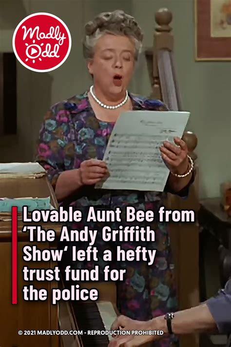 PIN-Lovable Aunt Bee from ‘The Andy Griffith Show‘ left a hefty trust ...