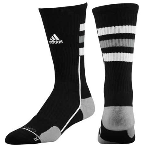 Adidas Team Speed Basketball Crew Socks (Black/Aluminum/White) | The ...