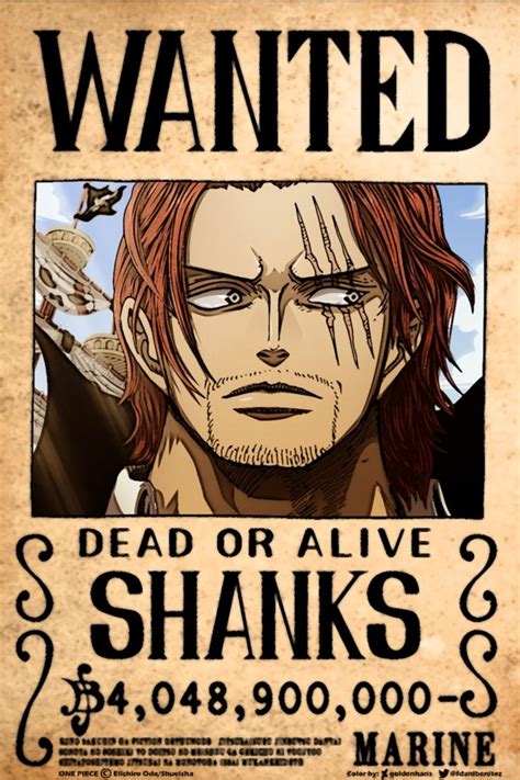 Highest Bounty in One Piece - Shanks | Seni anime, Ilustrasi karakter, Bajak laut