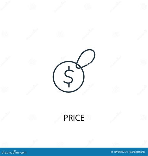 Price Concept Line Icon. Simple Element Stock Vector - Illustration of ...