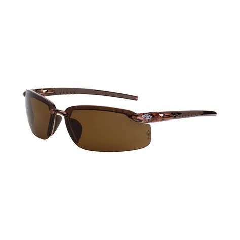 Crossfire Eyewear 291113 Es5 Polarized Safety Glasses with High Definition Brown Polarized Lens ...