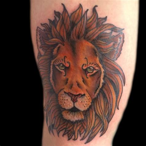 Tattoos : Nature Animal Lion : Traditional Lion Head Tattoo ...