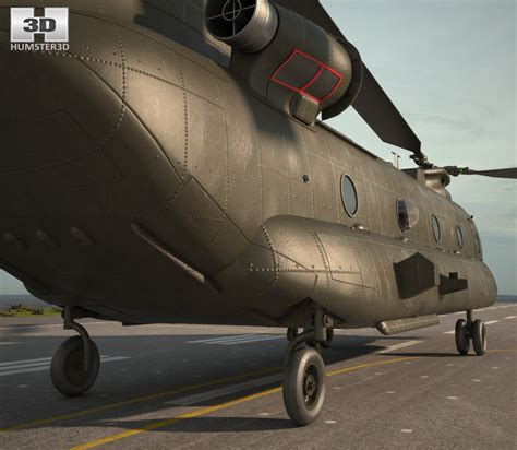 Boeing CH-47 Chinook 3D model - Hum3D