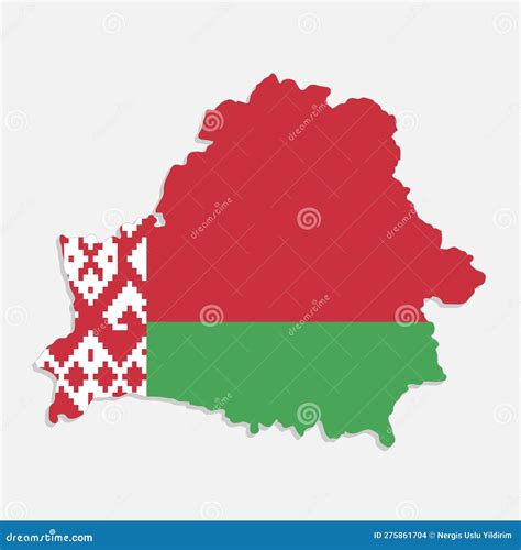 Belarus flag map stock vector. Illustration of isolated - 275861704