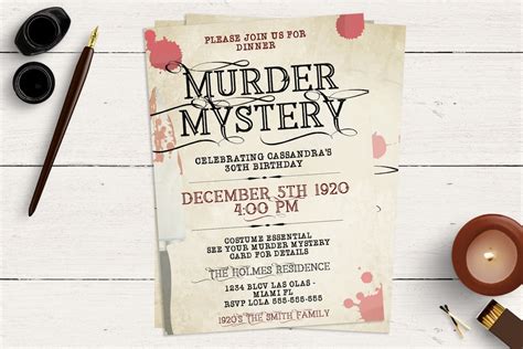 Murder Mystery Party, Escape Room Invitation, Murder Mystery Invitation ...