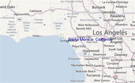 Santa Monica Map Of California - Rosa Wandie