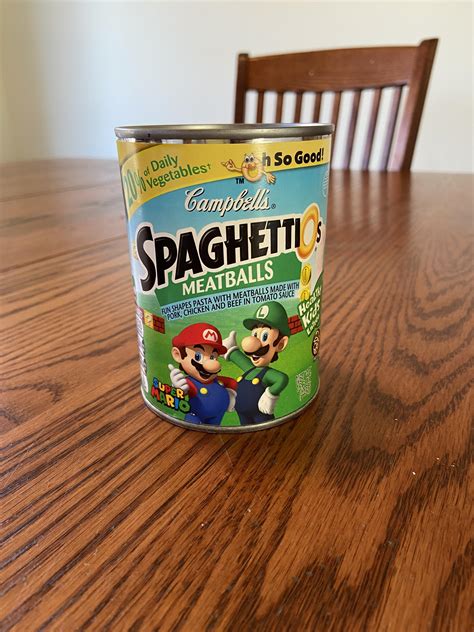 Mario Bros Themed Spaghettio’s : r/mildlyinteresting