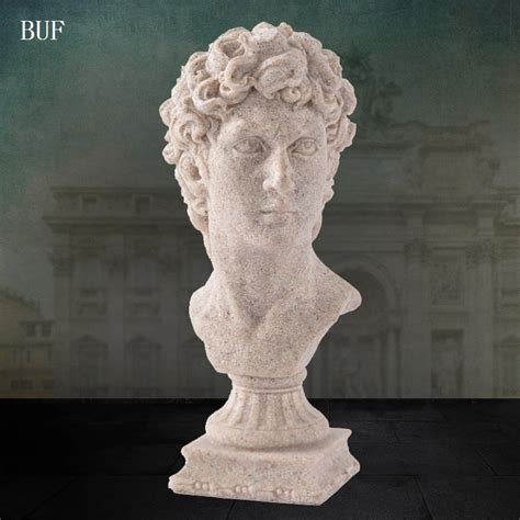 BUF Modern Abstract David Head Statue Sculpture Resin Ornaments Home ...