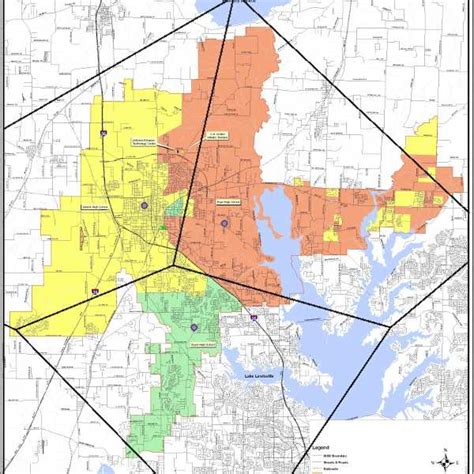 Voronoi Tessellation of Denton ISD Attendance Zones | Download ...