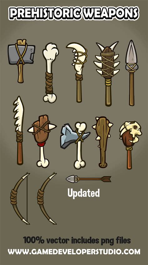 Prehistoric weapon icon collection | Stone age art, Prehistoric, Prehistoric art