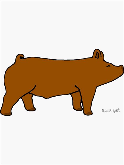 "Duroc Hog" Sticker for Sale by SamFrig24 | Redbubble