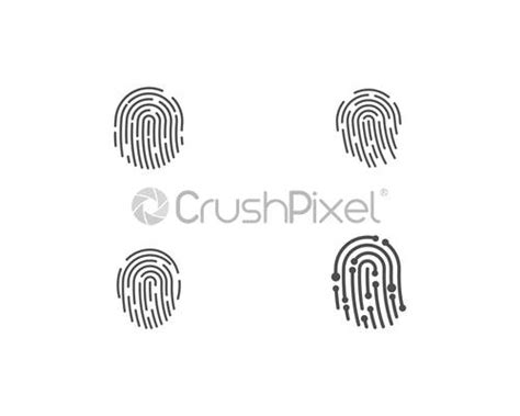 Fingerprint Simple icon for logo or app Neon style Light - stock vector | Crushpixel