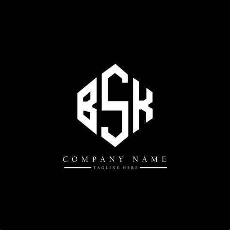 BSK letter logo design with polygon shape. BSK polygon and cube shape ...