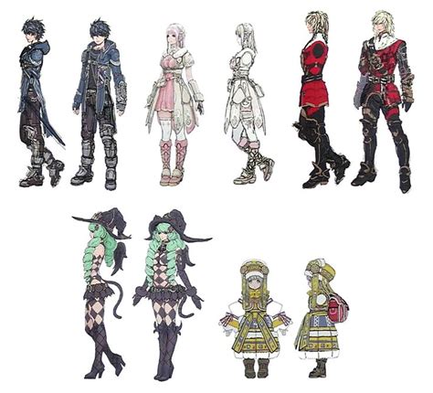 Star Ocean 5 Characters Concept Art | Concept art characters, Character ...