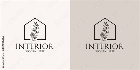 hand drawn minimalist interior logo set Stock Vector | Adobe Stock