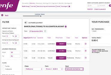 Renfe ticket website screenshot Barcelona, Train Tickets, Train Travel ...