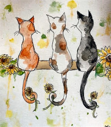 cats sunflowers by Kinkocat on DeviantArt