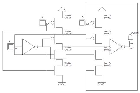 Schematic of 2:1 MUX using CMOS Logic in DSCH2 | Download Scientific Diagram