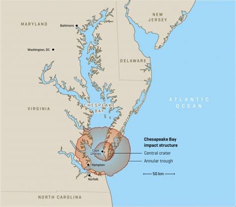 chesapeake-bay-crater-map | EarthSky