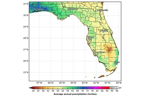 Florida Weather Map With Temperatures - Printable Maps