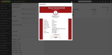 How to create staff/admin id card and show Barcode and QR Code on id? - Smart School : School ...