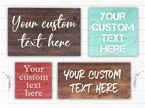 Custom Wood Signs Personalized Quote Custom Wooden Signs | Etsy