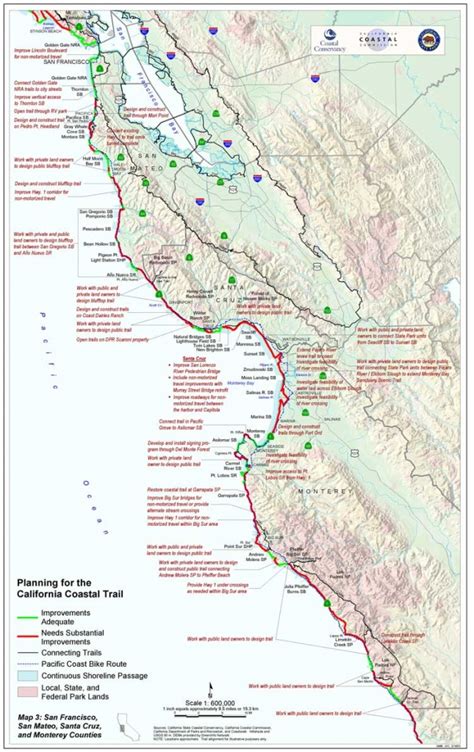 California Coastal Trail - California Hiking Trails Map | Printable Maps