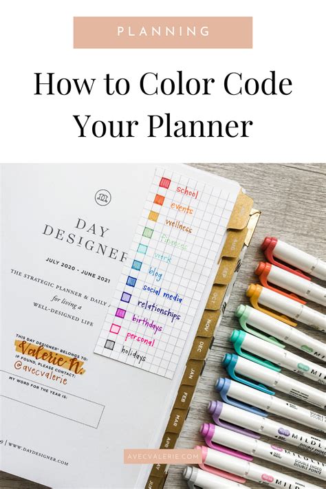 How to Color Code Your Planner with Zebra Mildliners | Avec Valerie in ...