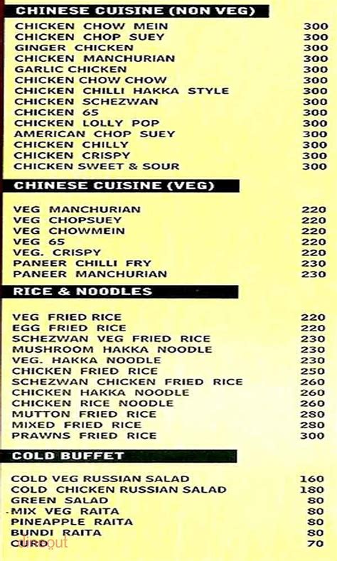 Menu of George Restaurant, Camp, Pune | Dineout