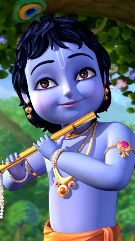 Baby Krishna Animated Wallpaper