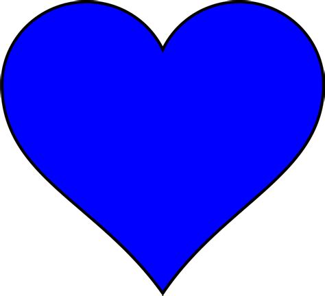 Download Blue Heart Shape Clip Art Clkerm Vector Clip Art - Blue Heart ...